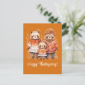 ベアーズハッピー・サンクスギビング シーズンポストカード (スタンド正面)