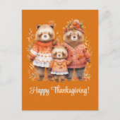 ベアーズハッピー・サンクスギビング シーズンポストカード (正面)