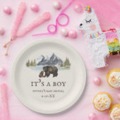 ベアーズマウンテンズベビーシャワー  ペーパープレート (パーティー)