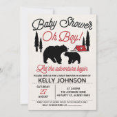 ベアーズランバージャックベビーシャワー招待状 招待状 (正面)