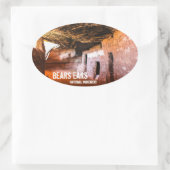 ベアーズ国定記念碑 楕円形シール (バッグ)