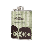 ベアーズ素朴ウッドランドブライダルパーティ結婚ズ フラスク (左)