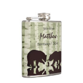 ベアーズ素朴ウッドランドブライダルパーティ結婚ズ フラスク (右)