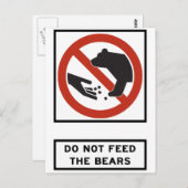 ベアーズ食べ物を与えハイウェイの標識を避ける ポストカード (正面/裏面)