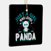 ベアーズ – パンダを愛する女の子 セラミックオーナメント (右)