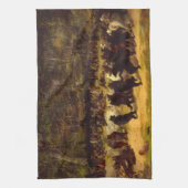 ベアーダンス、1870年ウィリアム・ホルブルック・ヒゲ キッチンタオル (縦)