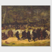 ベアーダンス、1870年ウィリアム・ホルブルック・ヒゲ ラッピングペーパー (フラット)