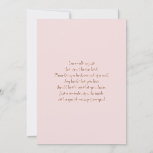 ベアーツインガールズベビーシャワー招待状 招待状 (裏面)