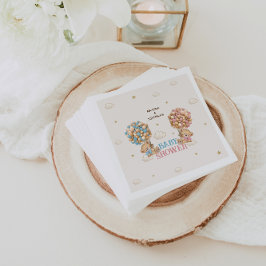 ベアーツインシャワーピンクブルーボーイガール スタンダードカクテルナプキン