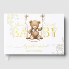 ベアーテディバーリーウェイト金ゴールドグリッター ゲストブック