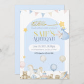 ベアーテディベビーブルーボーイアクイエカアクエッカ招待状 招待状 (正面/裏面)