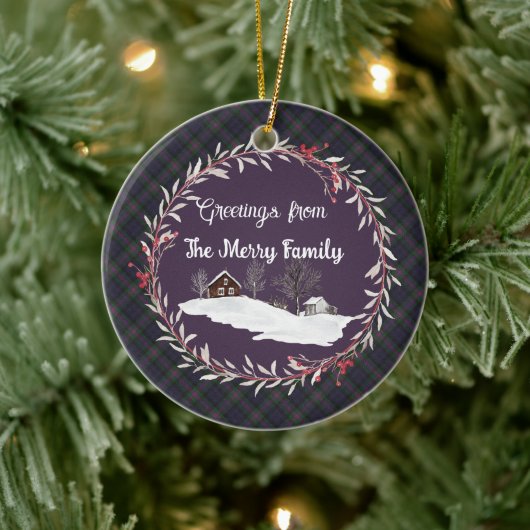 ベアードウェザーズオリジナルスコットランドタータンチェック セラミックオーナメント (ツリー)