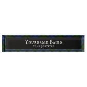 ベアードスコティッシュクランタータンチェック格子模様 デスクネームプレート (正面)