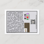 ベアードベーカー銀行トレーディングカード:第100話 コーリングカード (裏面)