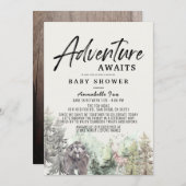 ベアードライブバイベイビーシャワーが冒険|過去記事 招待状 (正面/裏面)