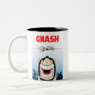 ベアーノGnasher "ジョーズ"パロディのコーヒーマグ☕️ ツートーンマグカップ