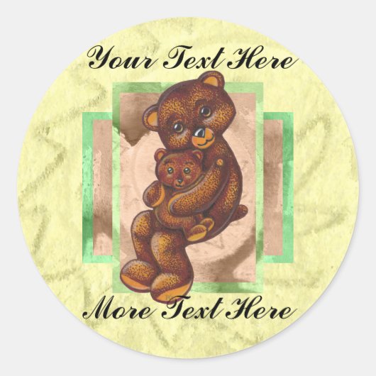 ベアーハグのシール ラウンドシール (正面)