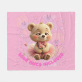 ベアーハグを含む – スイートツチュベア フリースブランケット (正面(横))