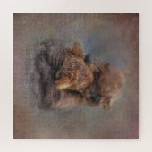 ベアーハグコンテンポラリーパステル動物アート ジグソーパズル (横)