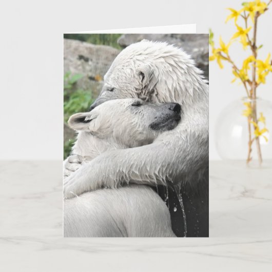 ベアーハグ友情 カード (黄色い花)