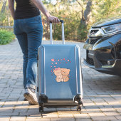 ベアーハグ – かわいい動物カップルのバレンタインデス シール (スーツケースインサイチュ)