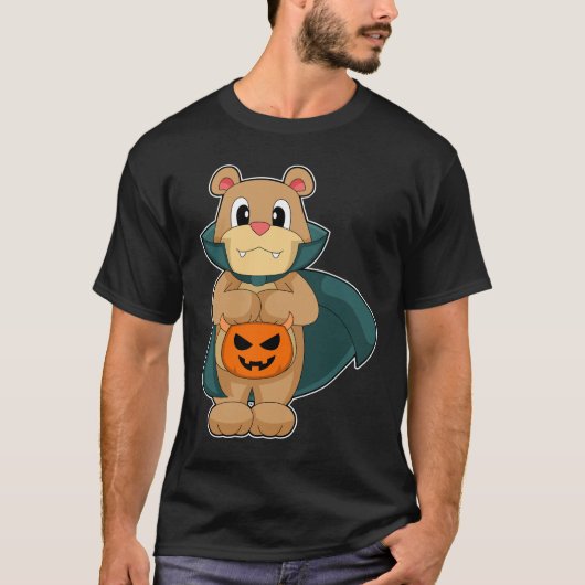 ベアーハロウィーンヴァンパイアパンプキン Tシャツ (正面)