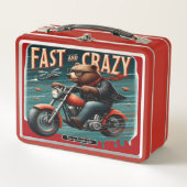 ベアーバイクもしくは自転車に乗る人の冒険! メタルランチボックス (正面)