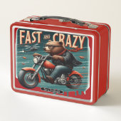 ベアーバイクもしくは自転車に乗る人の冒険! メタルランチボックス (裏面)