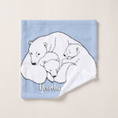 ベアーバスタオルカスタムセット付きベアーカブタオル バスタオルセット (ウォッシュタオル)