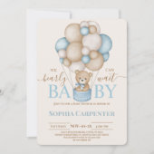 ベアーバルーズボーイベビーシャワー招待状 招待状 (正面)