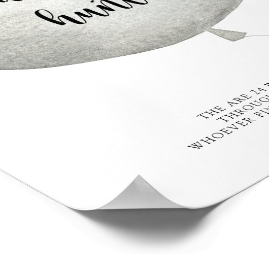 ベアーバルーンおしゃぶり狩りベビーシャワーゲームポスター ポスター (角)