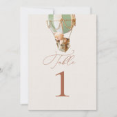 ベアーバルーンのテーブル番号 (正面)