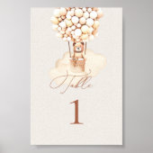 ベアーバルーンのテーブル番号 ポスター (正面)