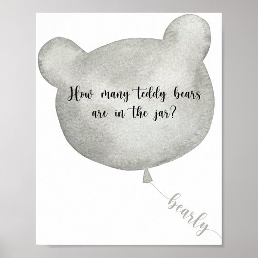 ベアーバルーンはテディベアのポスターの数を推測 ポスター (正面)