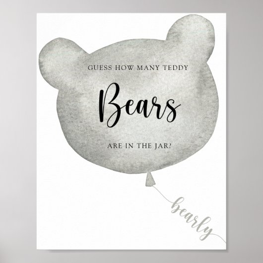 ベアーバルーンはテディベアのポスターの数を推測 ポスター (正面)