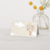 ベアーバルーンは赤ちゃんシャワーを待つ プレイスカード (裏面)