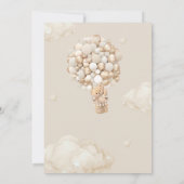 ベアーバルーンは赤ちゃんシャワーを待つ 招待状 (裏面)