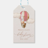 ベアーバルーンクラウドベビーシャワーギフトラベル ギフトタグ (正面)