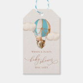 ベアーバルーンクラウドベビーシャワーギフトラベル ギフトタグ (正面)