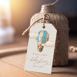 ベアーバルーンクラウドベビーシャワーギフトラベル ギフトタグ
