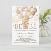 ベアーバルーンスペインのベビーシャワー 招待状 (スタンド正面)