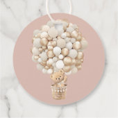 ベアーバルーンニュートラルベビーガールシャワー準備ポップ・アートの完了 フェイバータグ (裏面)