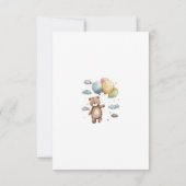 ベアーバルーンベビーシャワーフラットサンキューカード サンキューカード (裏面)