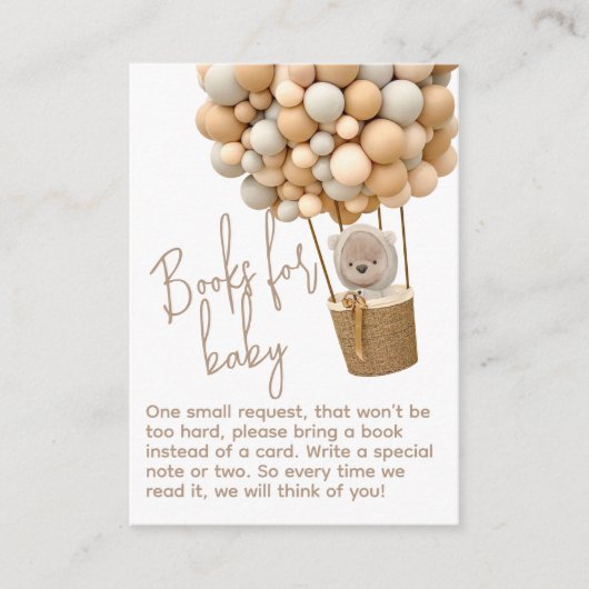 ベアーバルーンモダンベビ男女兼用ーシャワー エンクロージャーカード (正面)