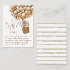ベアーバルーンモダンベビ男女兼用ーシャワー エンクロージャーカード