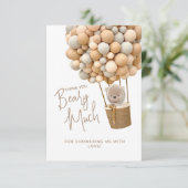 ベアーバルーンモダンベビ男女兼用ーシャワー サンキューカード (スタンド正面)