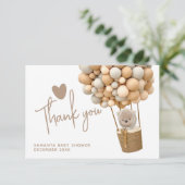 ベアーバルーンモダンベビ男女兼用ーシャワー サンキューカード (スタンド正面)