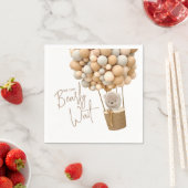 ベアーバルーンモダンベビ男女兼用ーシャワー スタンダードカクテルナプキン (インサイチュ)