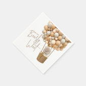 ベアーバルーンモダンベビ男女兼用ーシャワー スタンダードカクテルナプキン (角)