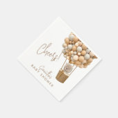 ベアーバルーンモダンベビ男女兼用ーシャワー スタンダードカクテルナプキン (角)